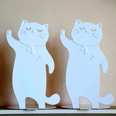 Cartoon Cute Music Cat Metal Desktop Book Stand 