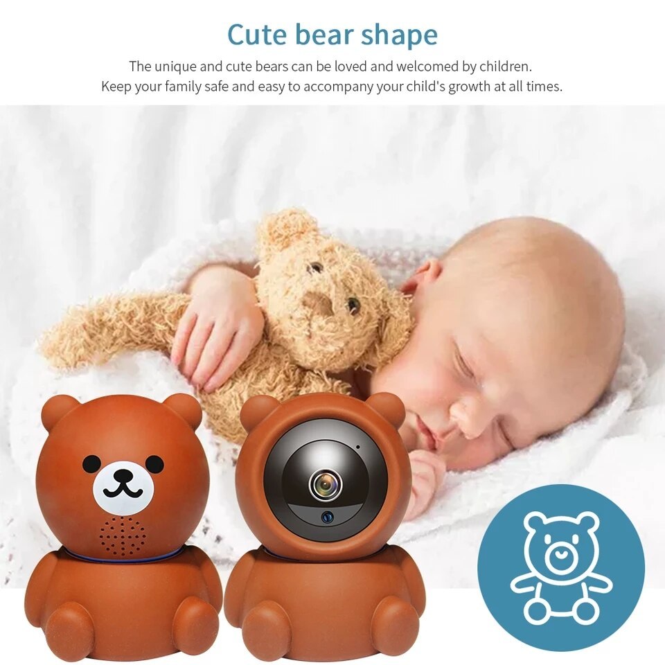 Bear Camera 1080P Wifi IP Camera Auto Tracking IR Night Vision Home Security