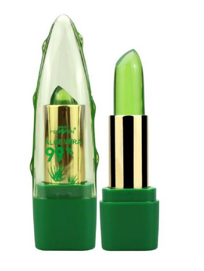 Aloe Vera Gel Farbwechsel Lippenstift Glanz Feuchtigkeitscreme Anti-Trocknung Entsalzung Feinkörniger Lippenbalsam