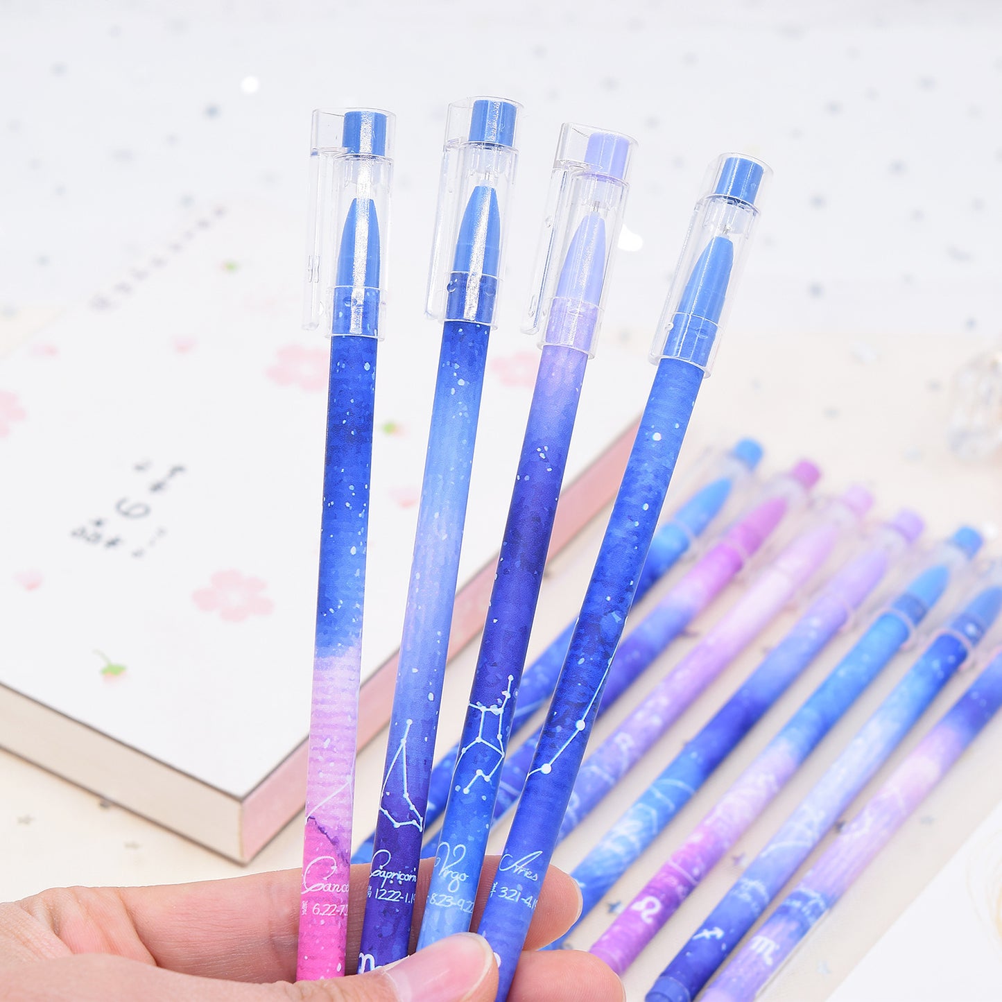 Quick-drying gel pen with 12 constellations in a box