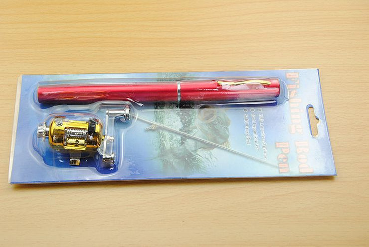 Telescopic drum pen rod fishing gear set