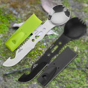 Outdoor Löffel Gabel Messer Set Pfeife Camping Werkzeug