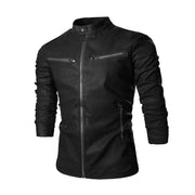 Koreanische Herren Lederjacke Motorradjacke Herren