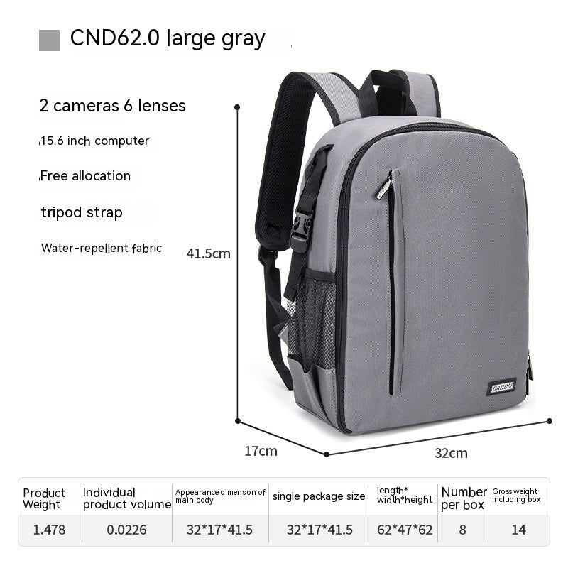 Casual DSLR camera bag. Solid color nylon camera bag