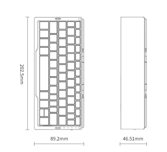 Mini Klapp Tastatur Bluetooth Drahtlose