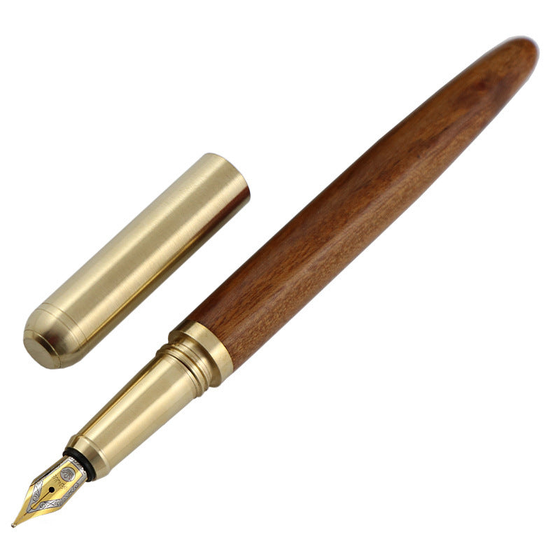 African Rosewood Vintage Brass Wood Fountain Pen