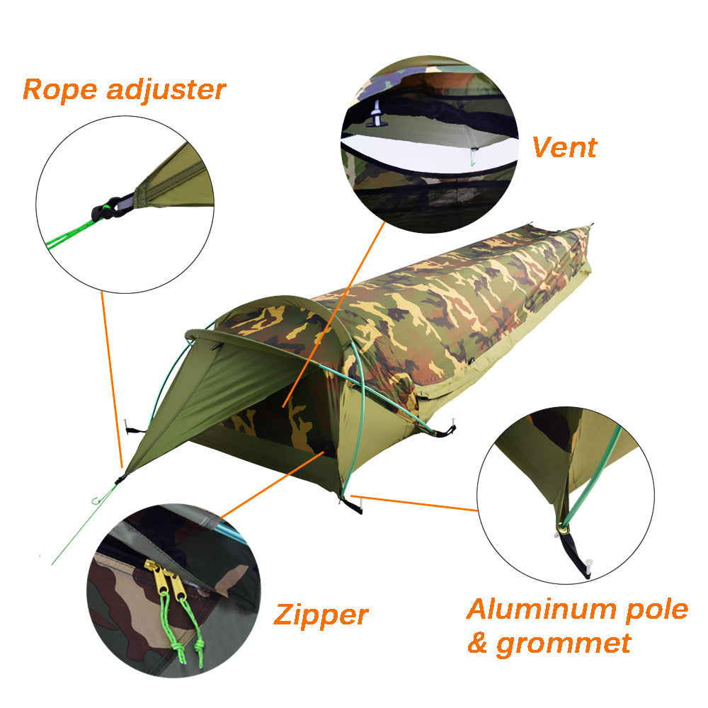 Lightweight and Windproof Bivy Tent with Waterproof Coating