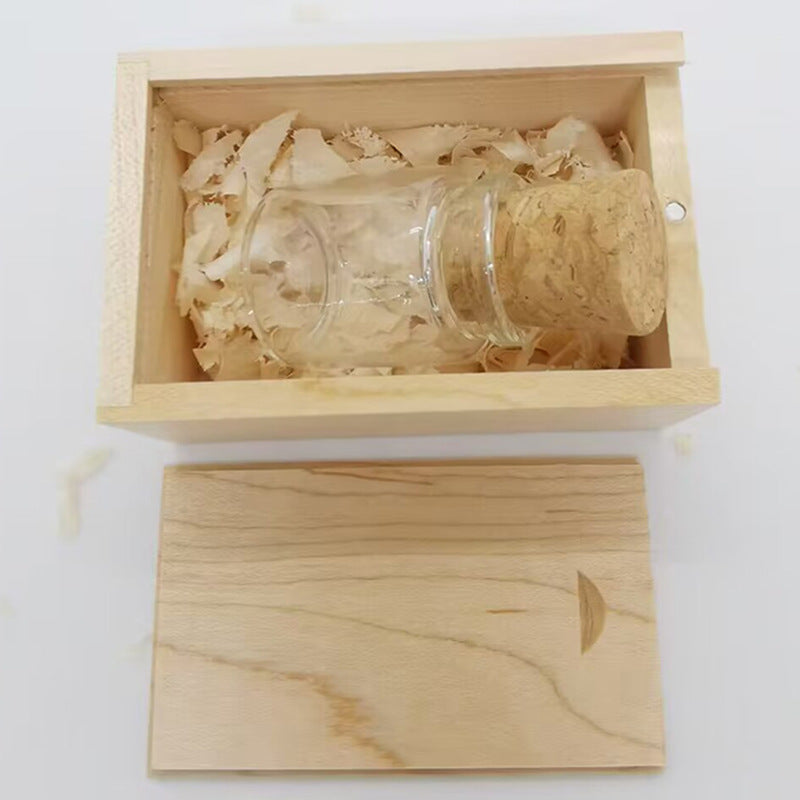 USB stick "Wish Drift Bottle" made of wood