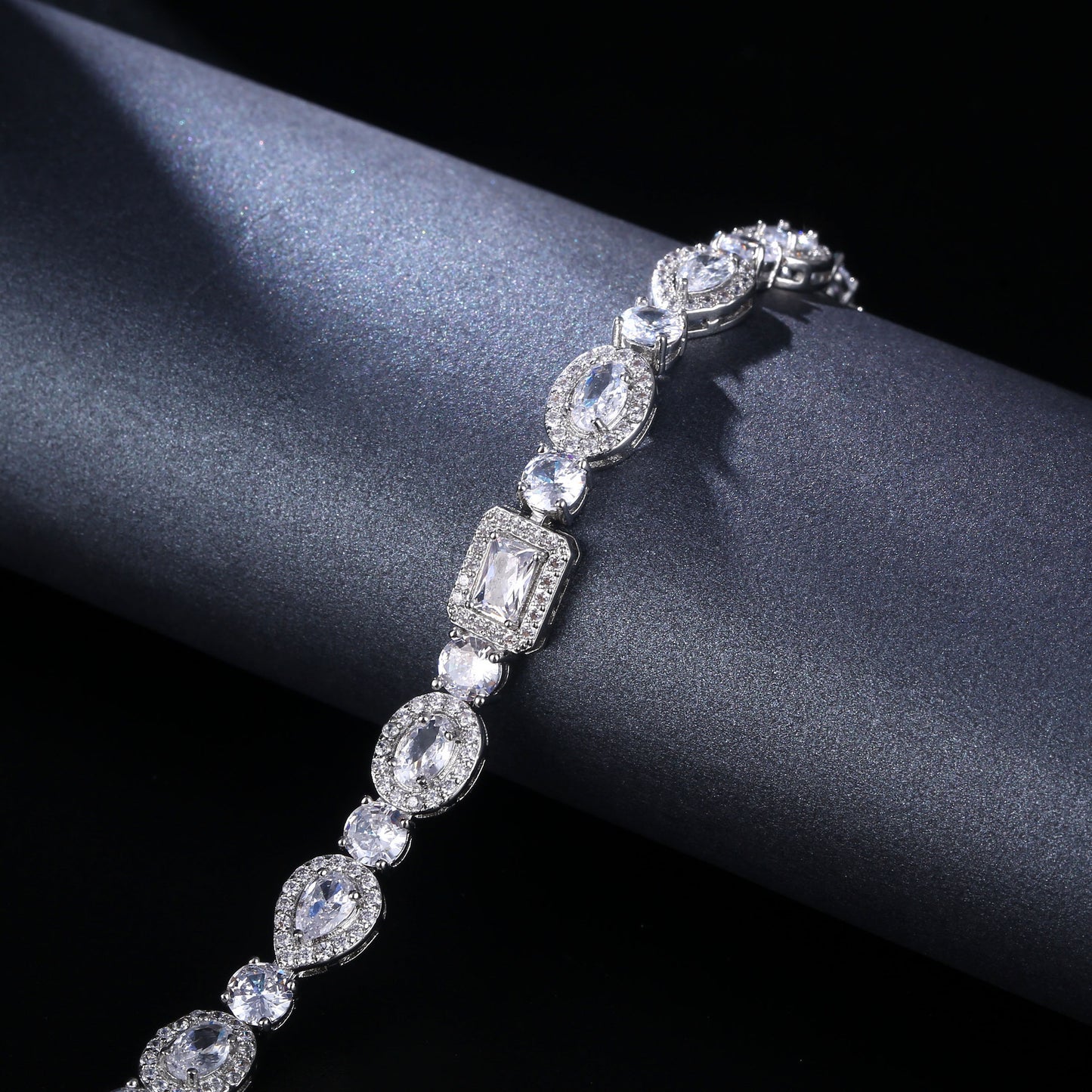 Water drop multi-shape horse eye zircon bracelet