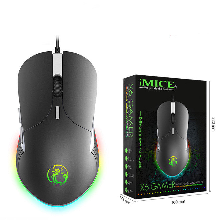 LED Gaming Maus 6400 DPI USB Ergonomische Mause