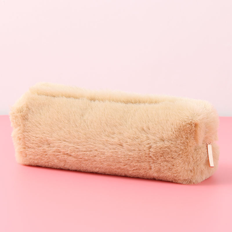 Plush octagonal pencil case