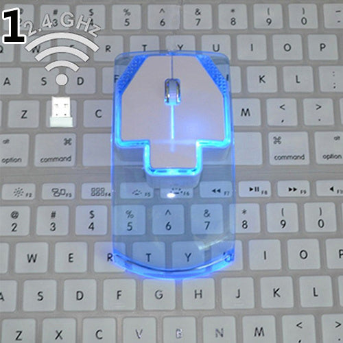 Creative Ultra-thin Transparent Wireless Optical Luminous Mouse