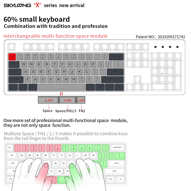 Dualmodus mechanische Tastatur Kit