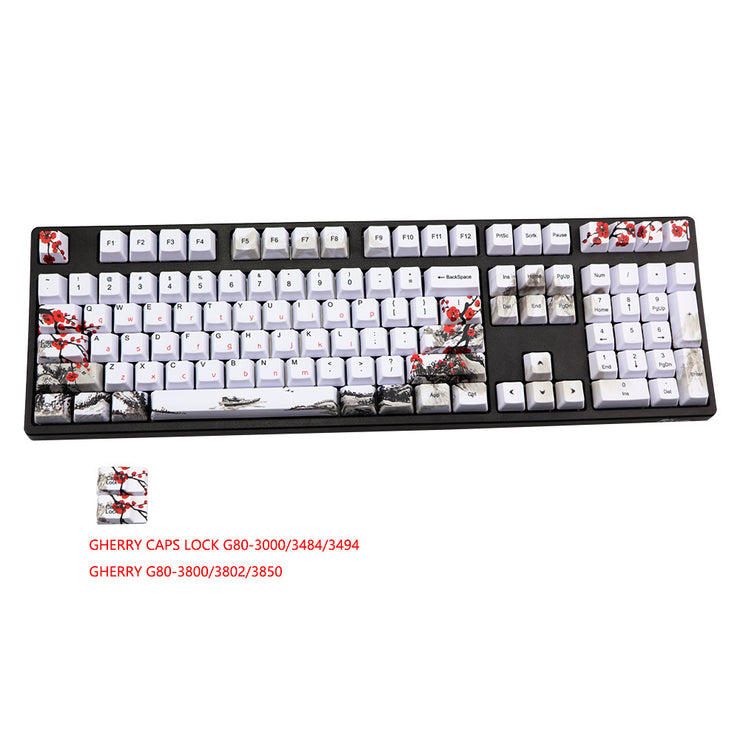 PBT Wangjiang Plum Keycap 109 Schlüssel OEM Höhe Koreanisch Japanisch