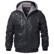 Wintermode Motorrad Lederjacke Männer Slim Fit Schräger Reißverschluss PU Jacken Herbst Herren Leder Biker Mäntel Warme Streetwear