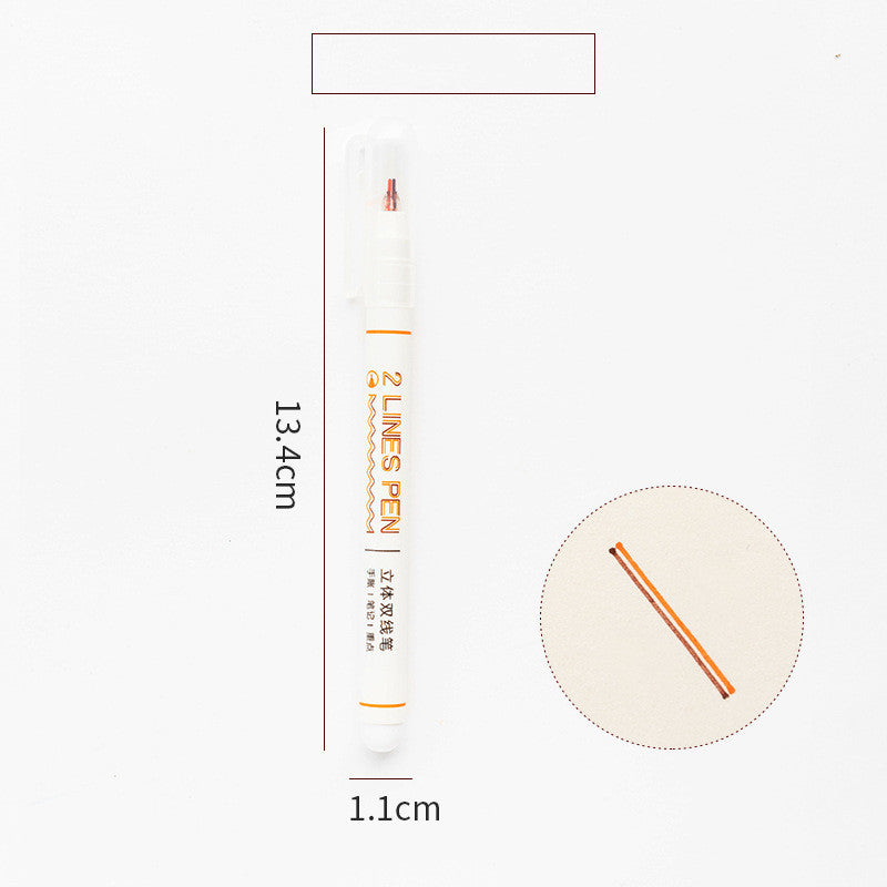 Students Use Two-Color Hand Account Pen To Mark Key Highlighter