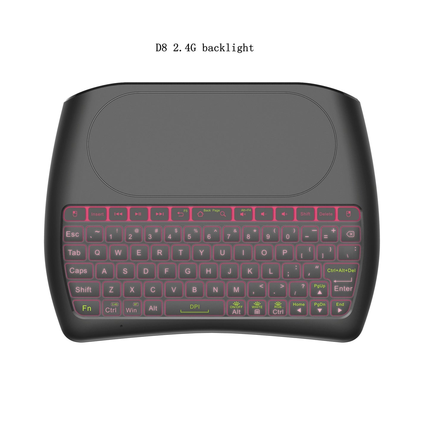 Wireless Mini Keyboard Seven-Color Backlight Version I8 2.4G