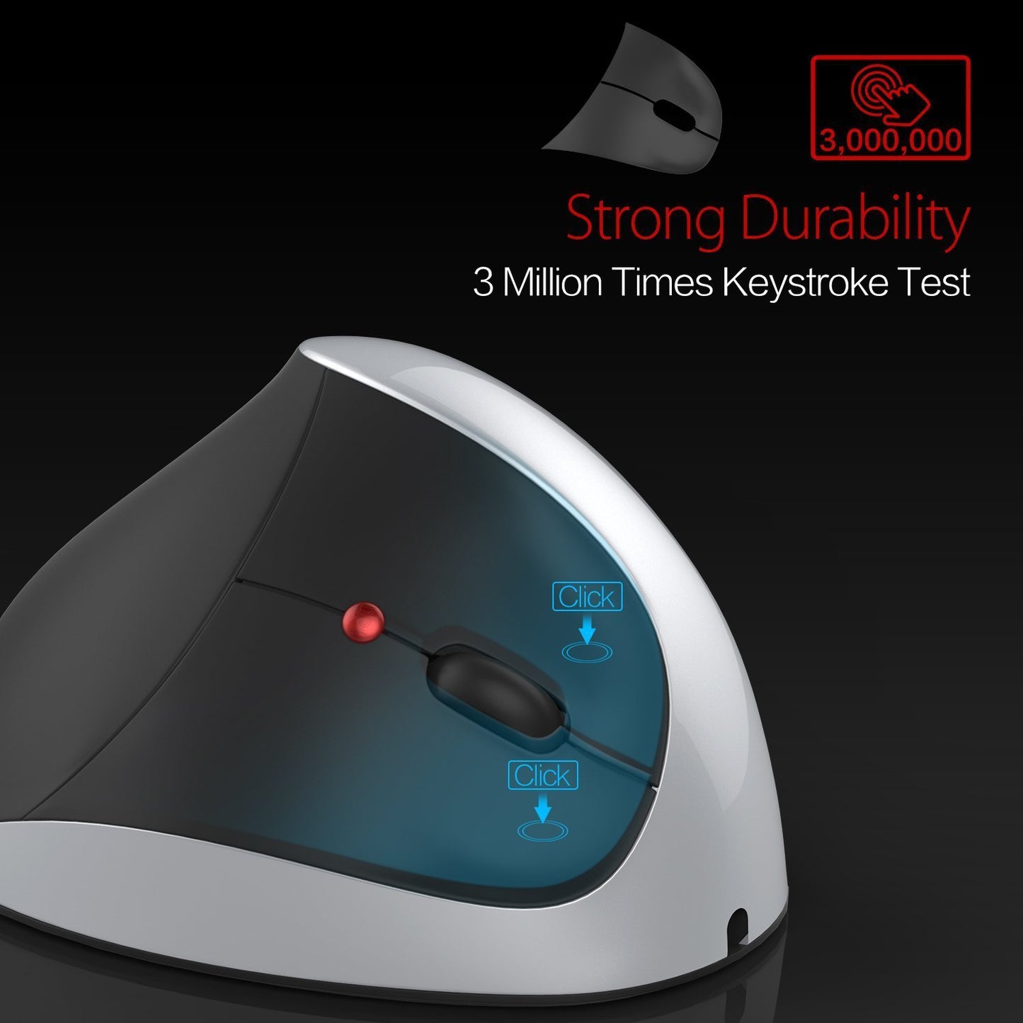 Vertical Rechargeable Wireless Mouse Ergonomic