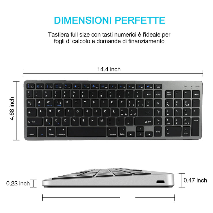 Tablet-Telefon Universelle digitale wiederaufladbare Bluetooth-Tastatur