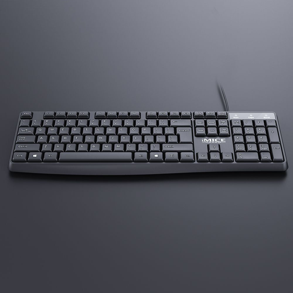 Wired Keyboard and Mouse Set for Home and Office, 104 Keys, Plug and Play