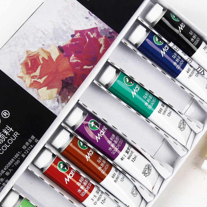 Marley Gouache Pigment 12ml Boxed 12 Colors 18 Colors 24 Colors Pigments