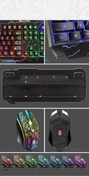 Leuchtendes 4D-Gaming-Tastatur- und Maus-Set