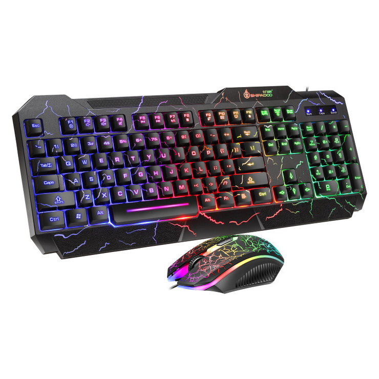 Leuchtendes 4D-Gaming-Tastatur- und Maus-Set