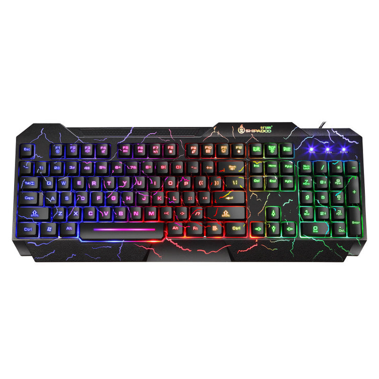 Leuchtendes 4D-Gaming-Tastatur- und Maus-Set