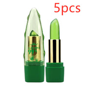 Aloe Vera Gel Farbwechsel Lippenstift Glanz Feuchtigkeitscreme Anti-Trocknung Entsalzung Feinkörniger Lippenbalsam