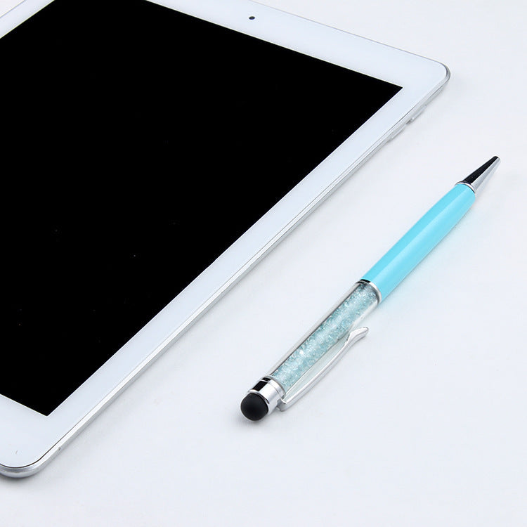 Luxurious capacitive pen with crystal glass for the touchscreen