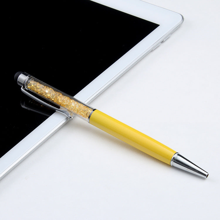 Luxurious capacitive pen with crystal glass for the touchscreen