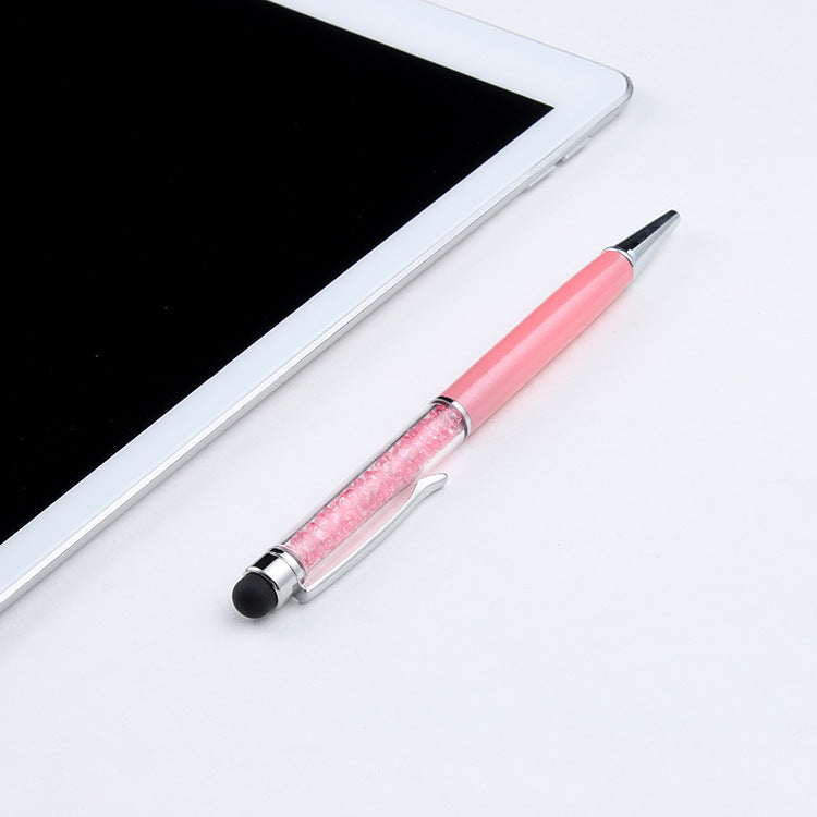 Luxurious capacitive pen with crystal glass for the touchscreen