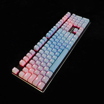 Regenbogenblaue 109-Tasten-Tastenkappe für mechanische Tastatur