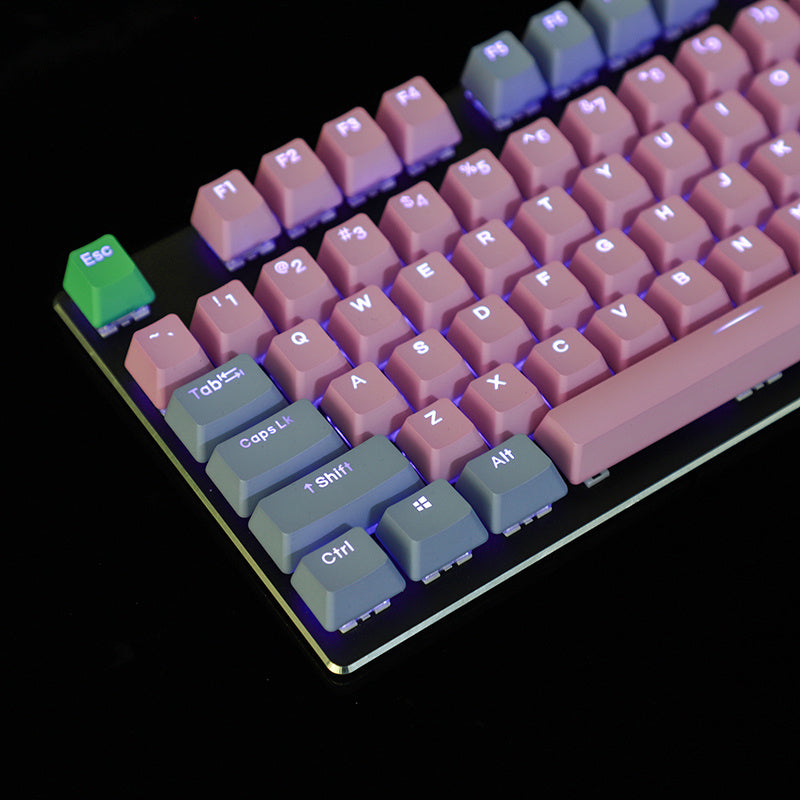 Regenbogenblaue 109-Tasten-Tastenkappe für mechanische Tastatur