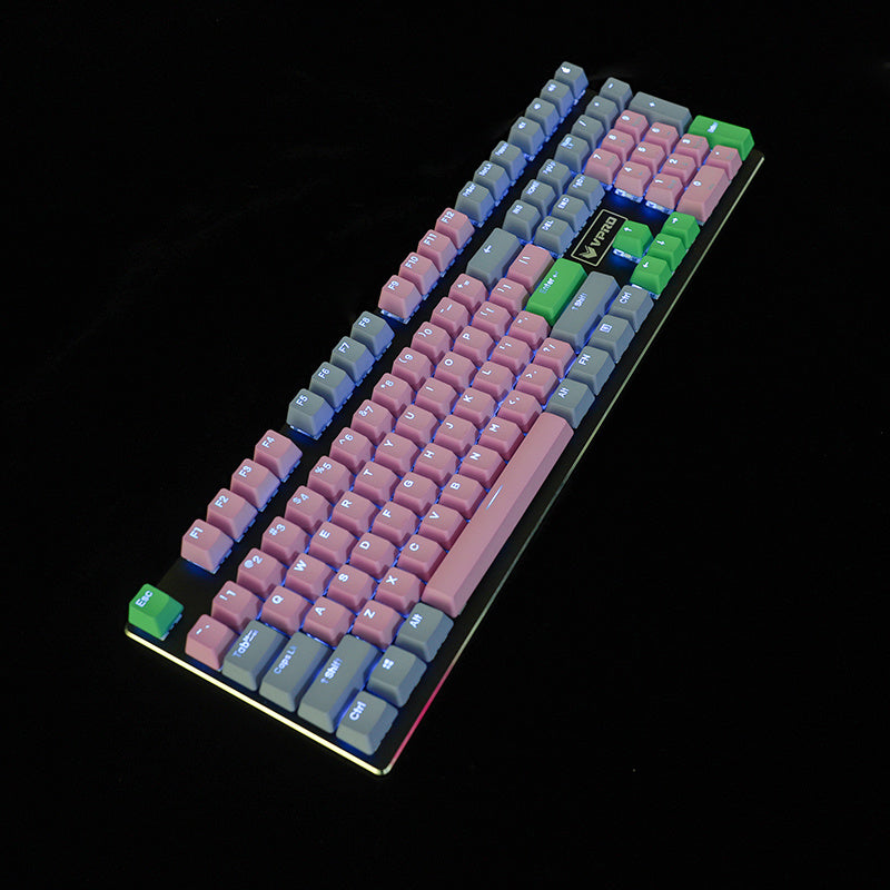 Regenbogenblaue 109-Tasten-Tastenkappe für mechanische Tastatur