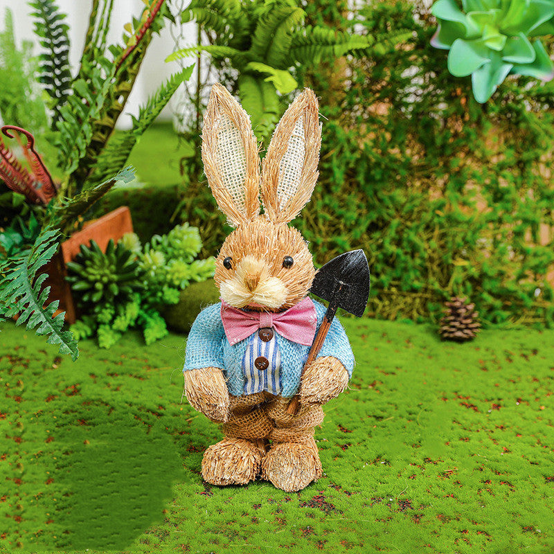 Easter Rabbit Decoration Ornaments Nursery Courtyard rabbit Decoration Garden Plant Corner