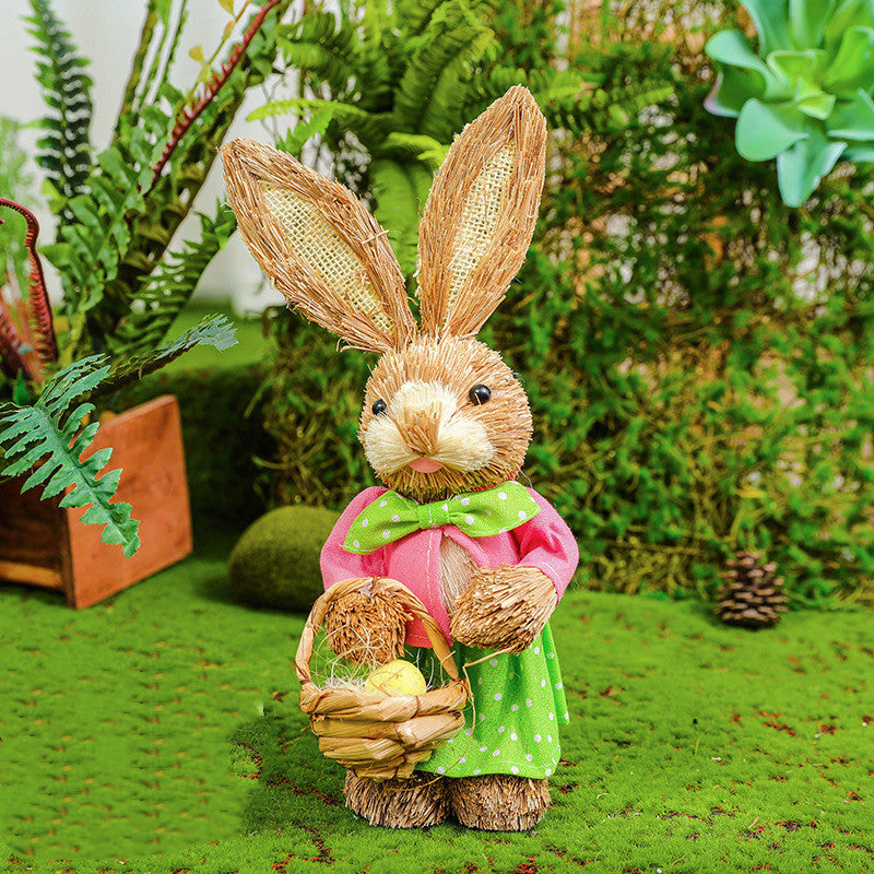 Easter Rabbit Decoration Ornaments Nursery Courtyard rabbit Decoration Garden Plant Corner