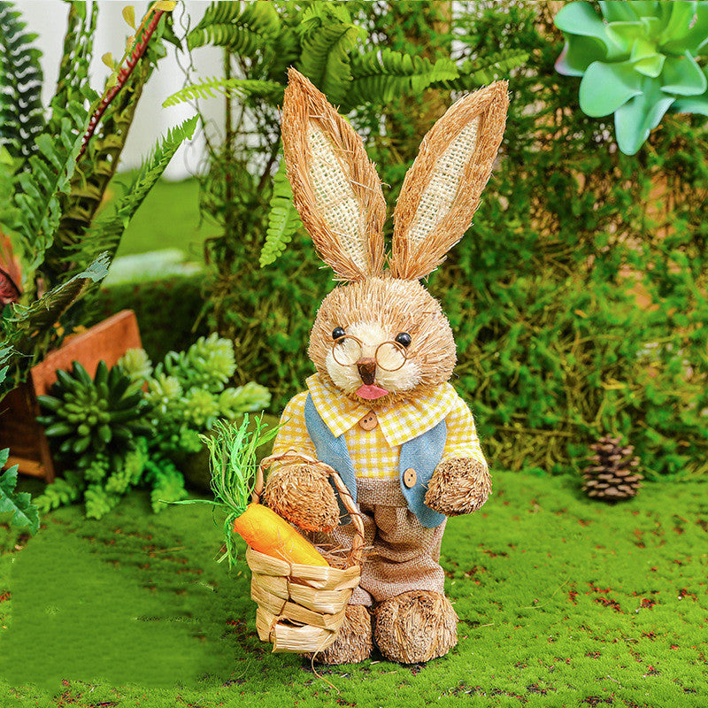 Easter Rabbit Decoration Ornaments Nursery Courtyard rabbit Decoration Garden Plant Corner