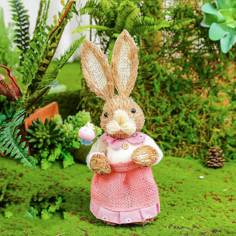 Easter Rabbit Decoration Ornaments Nursery Courtyard rabbit Decoration Garden Plant Corner