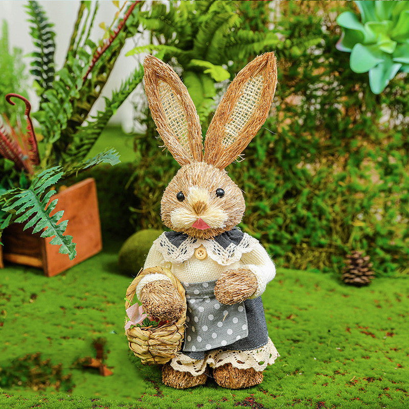 Easter Rabbit Decoration Ornaments Nursery Courtyard rabbit Decoration Garden Plant Corner