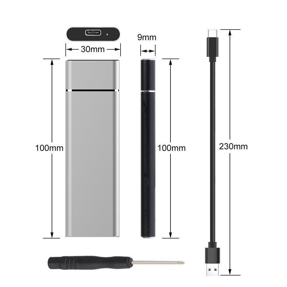 M.2 NGFF to USB 3.1 SSD Solid Aluminum Mobile Hard Drive Enclosure