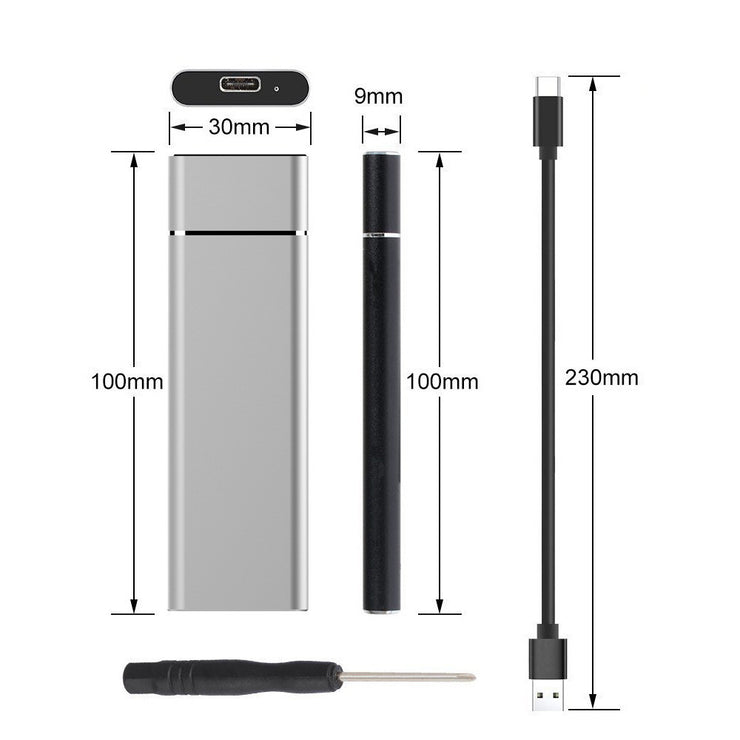 M.2 NGFF zu USB 3.1 SSD Massive Aluminium Mobile Festplattengehäuse