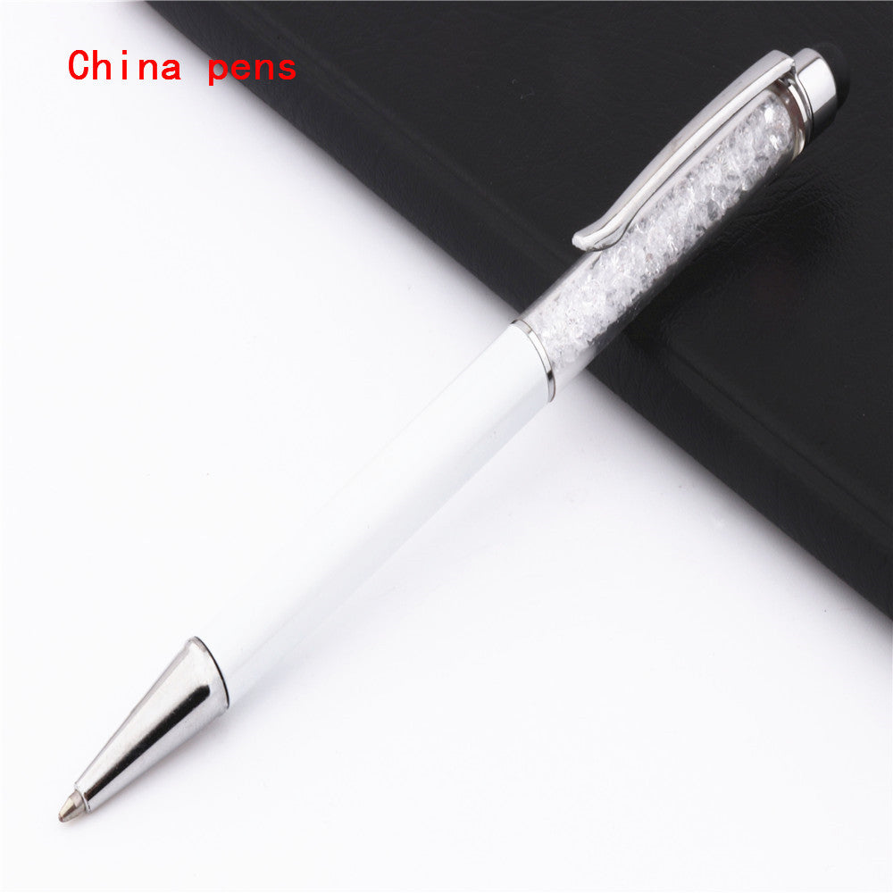 Luxurious capacitive pen with crystal glass for the touchscreen