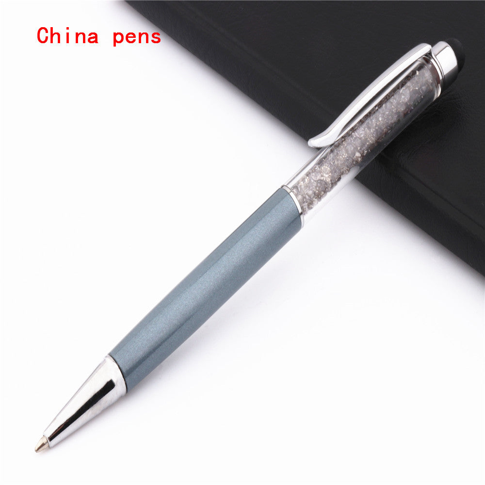 Luxurious capacitive pen with crystal glass for the touchscreen