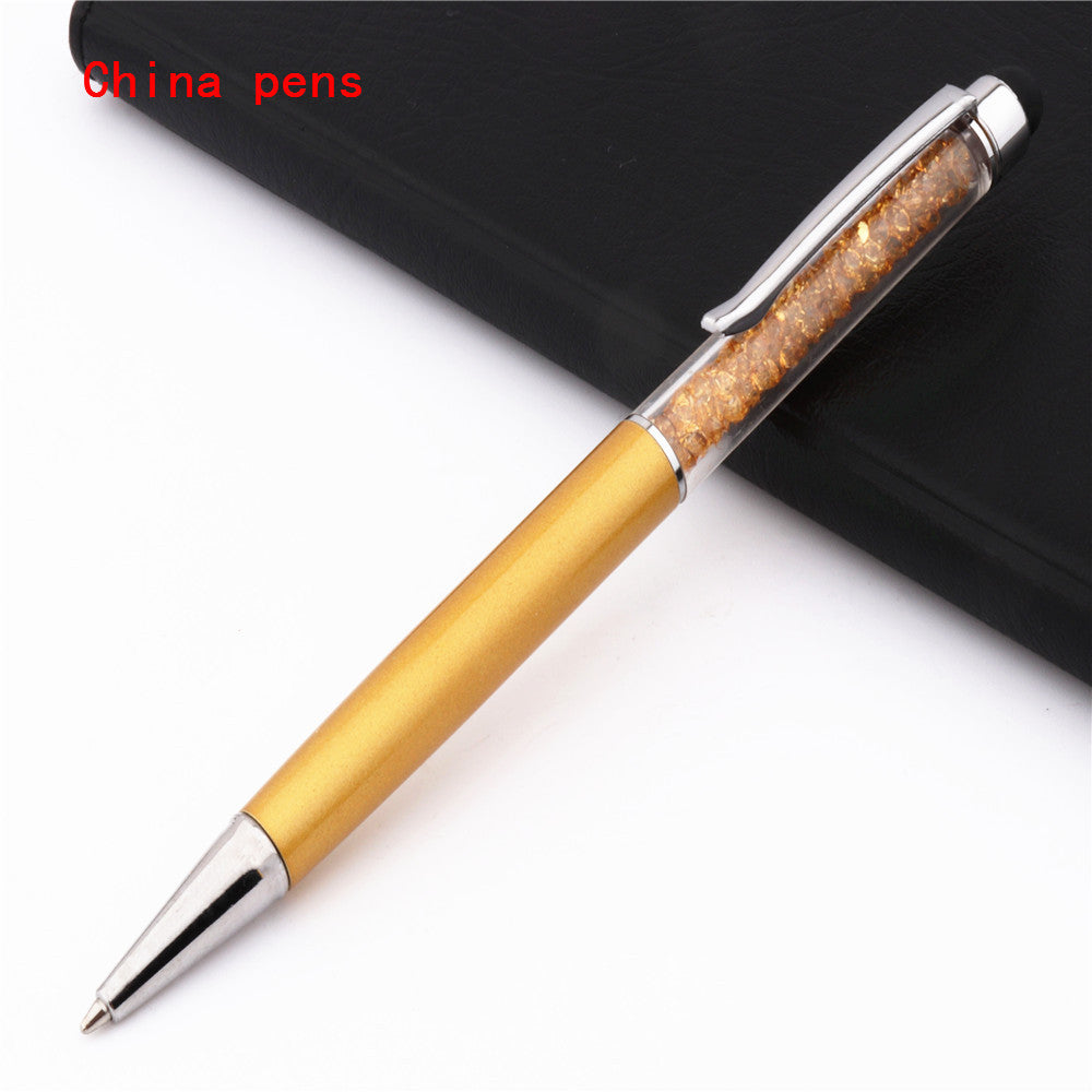 Luxurious capacitive pen with crystal glass for the touchscreen