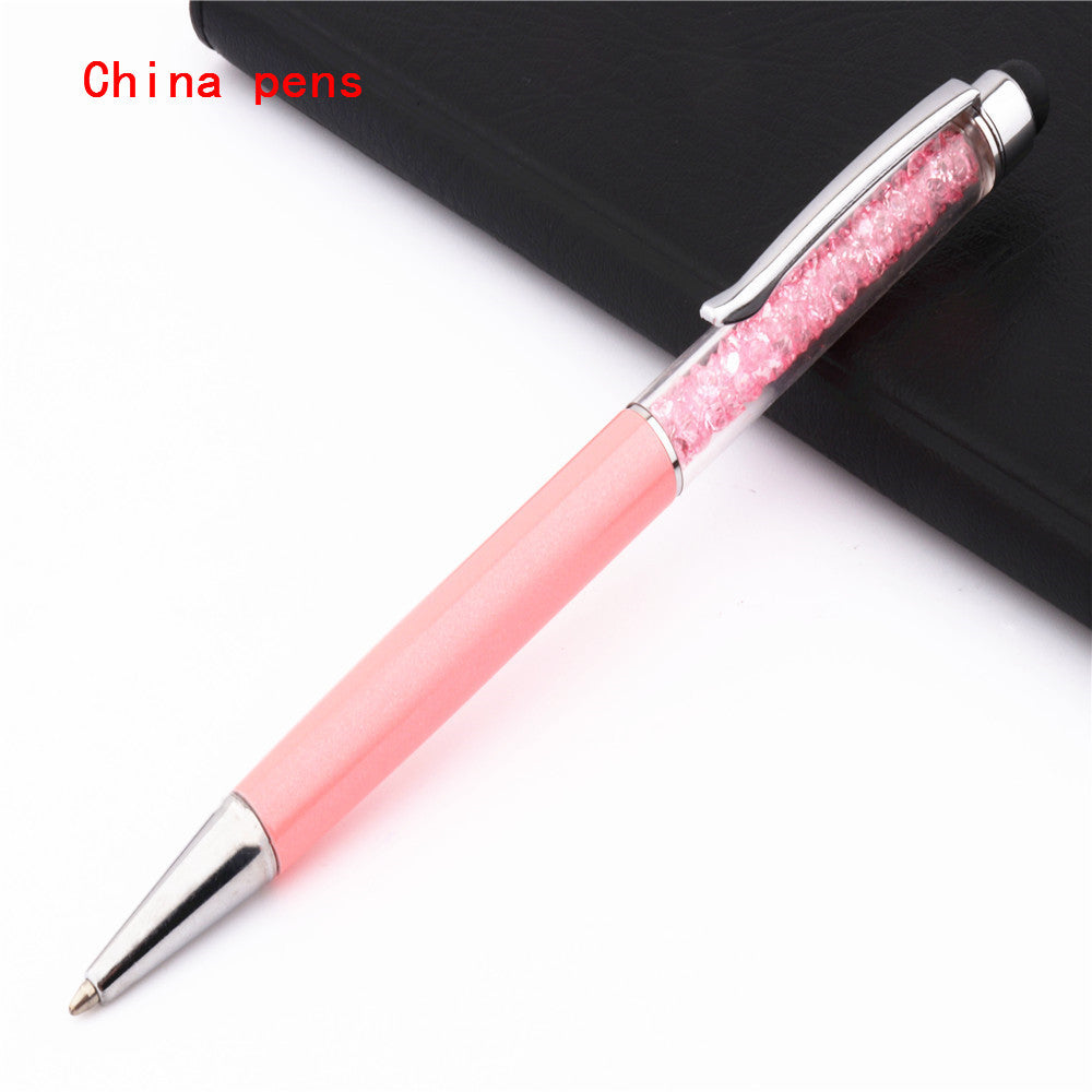 Luxurious capacitive pen with crystal glass for the touchscreen