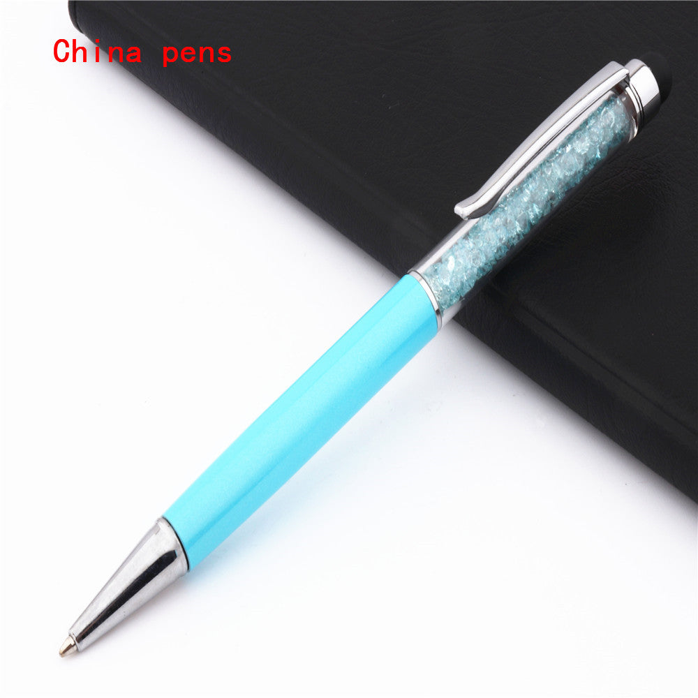 Luxurious capacitive pen with crystal glass for the touchscreen