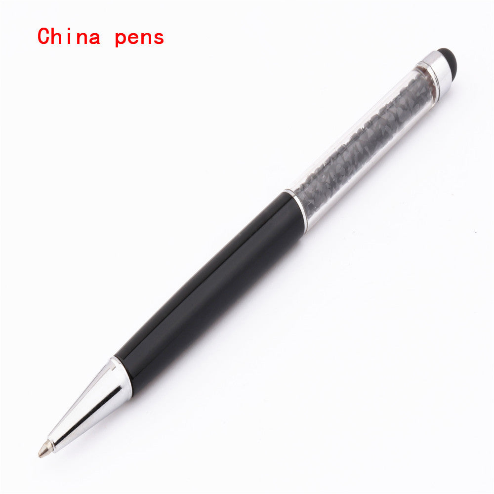 Luxurious capacitive pen with crystal glass for the touchscreen