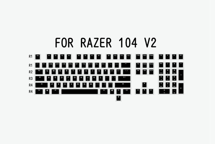 Budino V2 Pbt Doubleshot Keycap Oem Retroilluminato Per Tastiera MeccanicaBianco Nero Gh60 Poker 87 Tkl 104 108 Ansi iso Xd64 Xd68