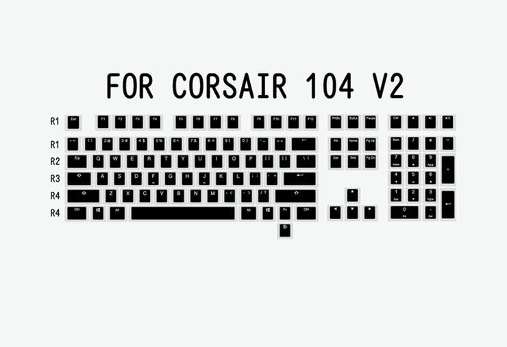 Pudding V2 Pbt Doubleshot Tastenkappen OEM Hintergrundbeleuchtung für mechanische Tastatur Weiß Schwarz Gh60 Poker 87 TKL 104 108 Ansi ISO XD64 XD68